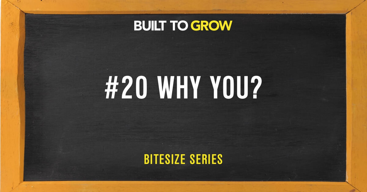 Built to Grow Bitesize #20 Why You?